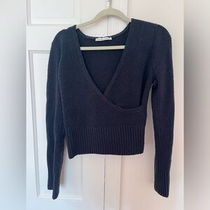 A&F Cross Sweater Black